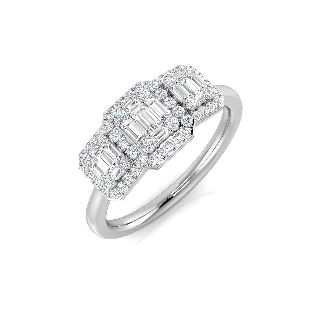 SL8347 — Ring - 9 KT White Gold
