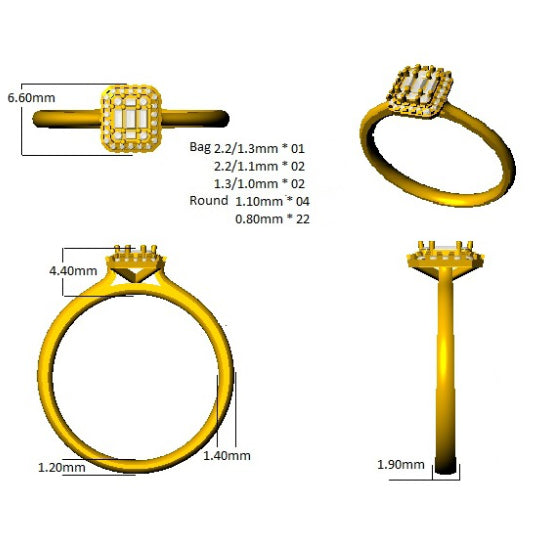 SL8353 — Ring - 9k Yellow Gold detail