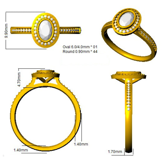 SL8359 — Ring - Platinum White Gold detail