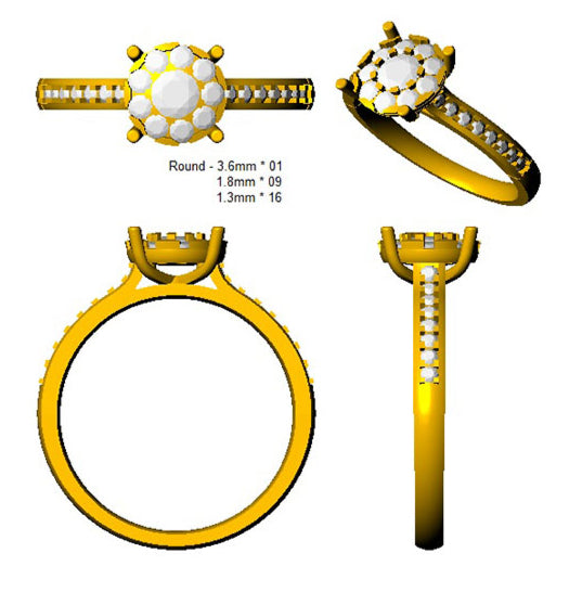 SL8406 — Ring - 9k Yellow Gold detail
