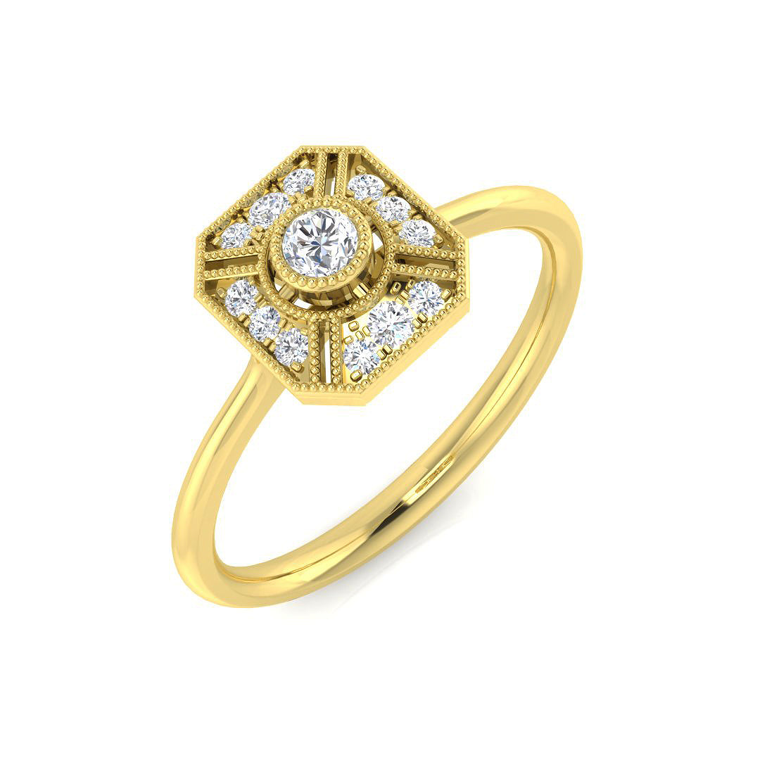 SL8428 — Ring - 9k Yellow Gold