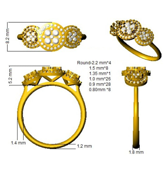 SL8431 — Ring - 9k Two Tone detail