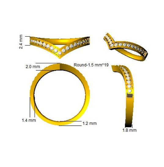 SL8473 — Ring - 9k Yellow Gold detail