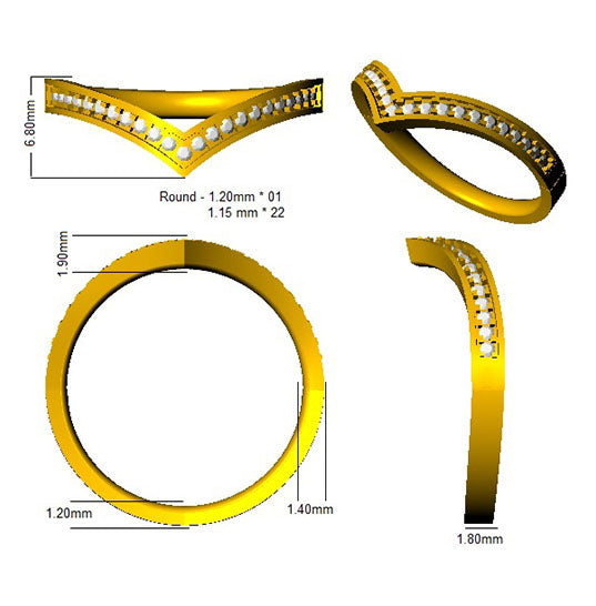 SL8474 — Ring - 9k Yellow Gold detail