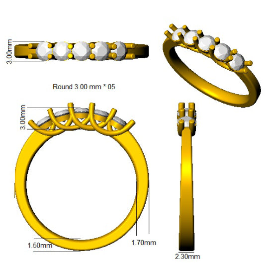 SL8480 — Ring - 9k Yellow Gold detail
