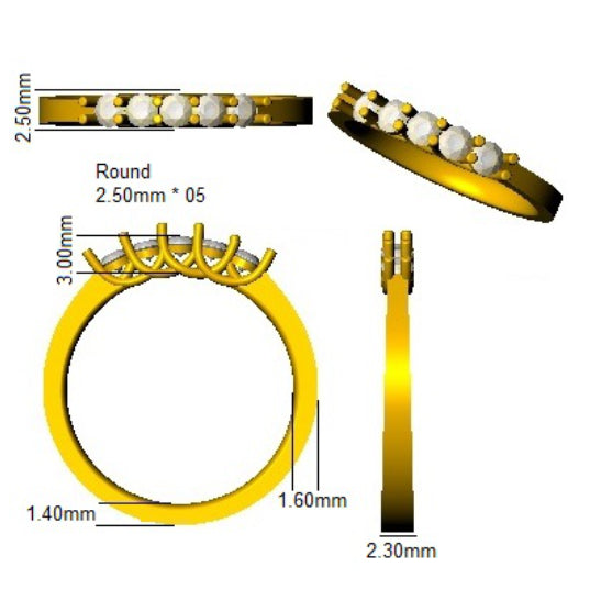 SL8481 — Ring - 9k Yellow Gold detail