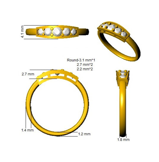SL8493 — Ring - 9k Yellow Gold detail
