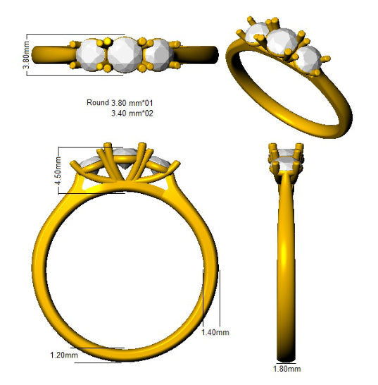 SL8494 — Ring - 9k Yellow Gold detail
