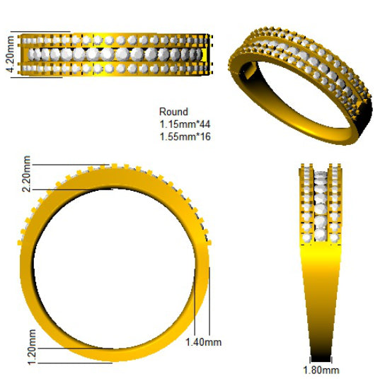 SL8496 — Ring - 9k Yellow Gold detail