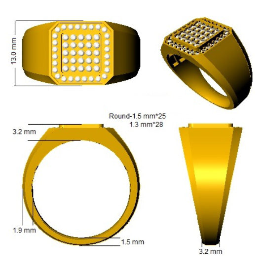 SL8505 — Ring - 9k Yellow Gold detail