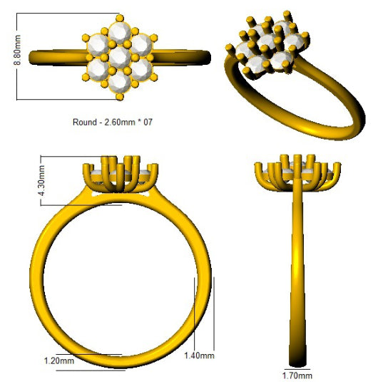 SL8523A — Ring - 9k Two Tone detail