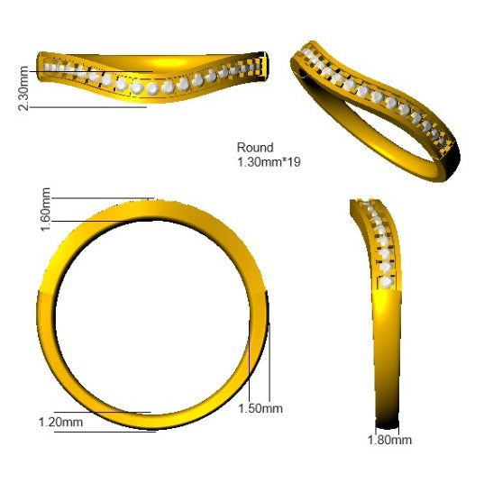 SL8533 — Ring - 9k Yellow Gold detail