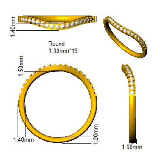 SL8534 — Ring - 9k Yellow Gold detail