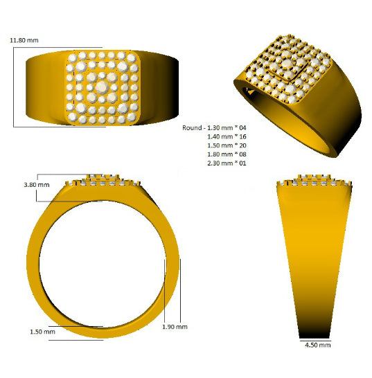 SL8541 — Ring - 9k Yellow Gold detail