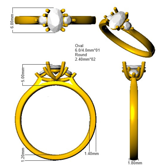 SL8557 — Ring - 18k Yellow Gold detail