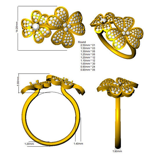 SL8570 — Ring - 9k Yellow Gold detail