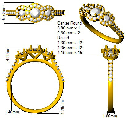 SL8583 — Ring - 9k Yellow Gold detail