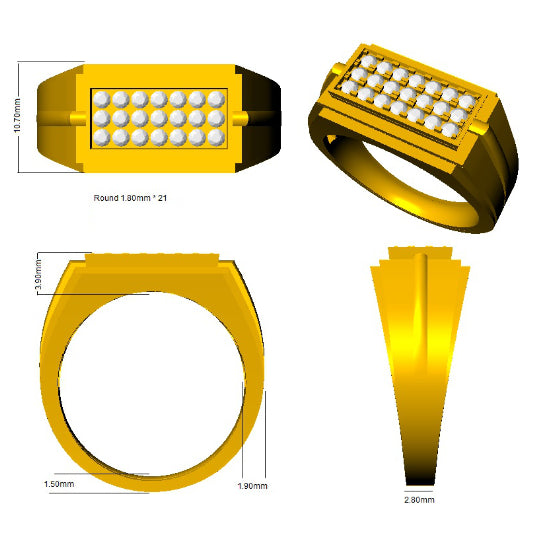 SL8586 — Ring - 9k Yellow Gold detail
