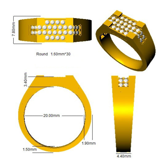 SL8587 — Ring - 9k Yellow Gold detail