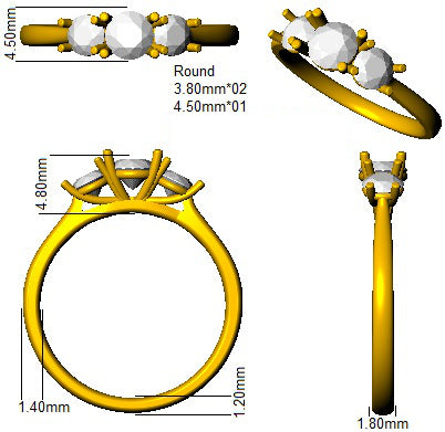 SL8594 — Ring - 9k Yellow Gold detail