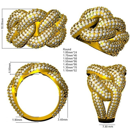 SL8699 — Ring - 18k Yellow Gold detail