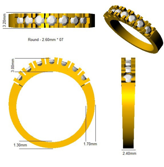 SL8734 — Ring - 9k Yellow Gold detail