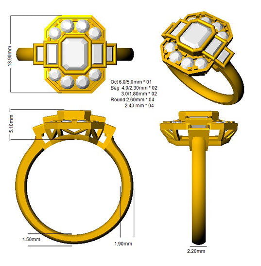 SL8781 — Ring - 18k Yellow Gold detail
