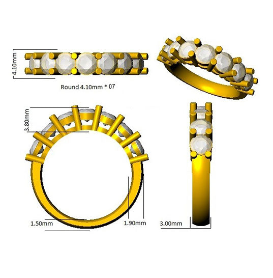 SL8796 — Ring - 9k Yellow Gold detail