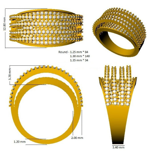 SL8817 — Ring - 9k Yellow Gold detail
