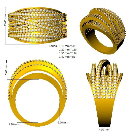 SL8818 — Ring - 9k Yellow Gold detail