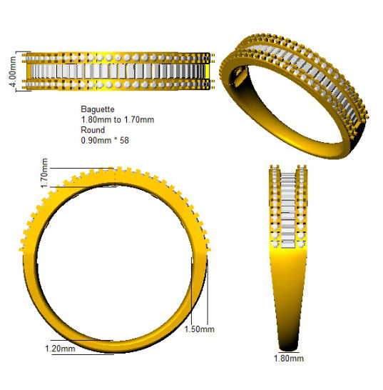 SL8821 — Ring - 9k Yellow Gold detail
