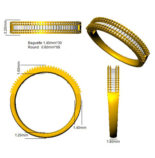 SL8822 — Ring - 9k Yellow Gold detail