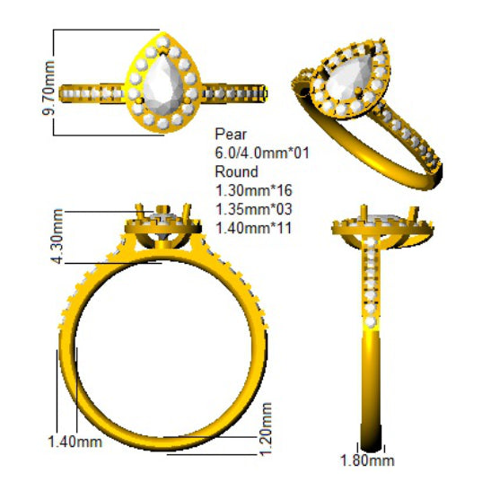 SL8847 — Ring - 950 Platinum detail