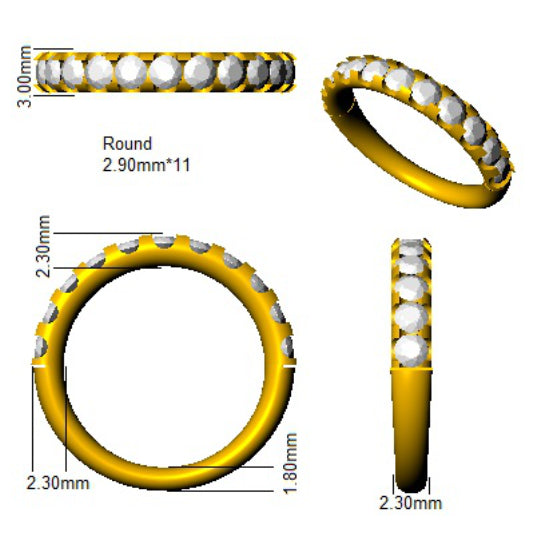 SL8929 — Ring - 9k Yellow Gold detail