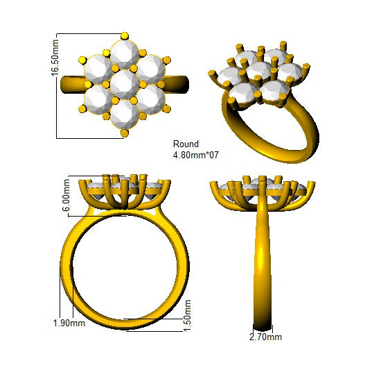 SL8947 — Ring - 9k Yellow Gold detail