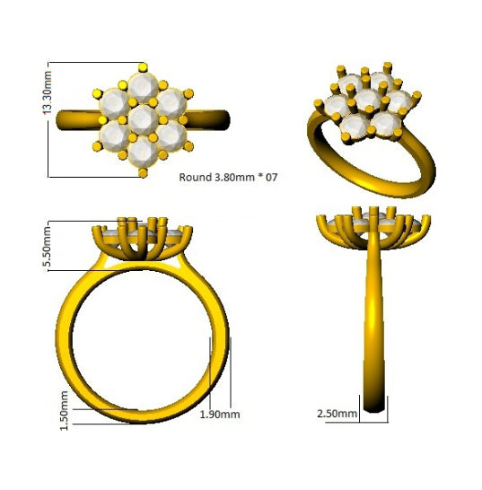 SL8949 — Ring - 9k Yellow Gold detail