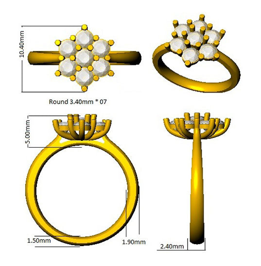SL8950 — Ring - 9k Yellow Gold detail