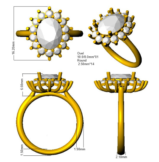 SL8957 — Ring - 9k Yellow Gold detail