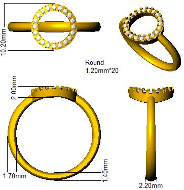 SL8959 — Ring - 9k Yellow Gold detail