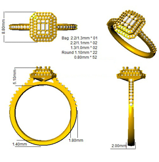 SL8972 — Ring - 9k Yellow Gold detail