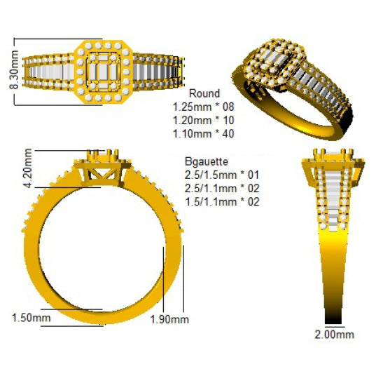 SL8981 — Ring - 9k Yellow Gold detail