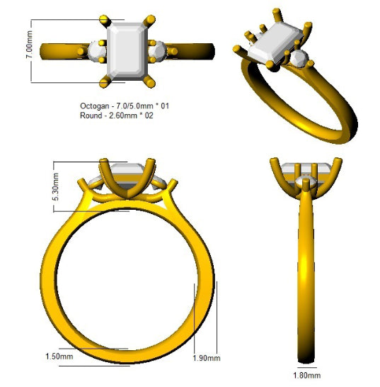 SL8990 — Ring - 9k Two Tone detail