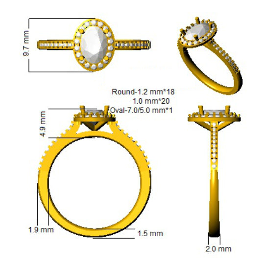 SL8991 — Ring - 18k Two Tone detail
