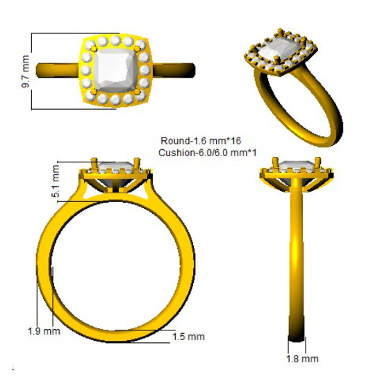 SL8994 — Ring - 9k Yellow Gold detail