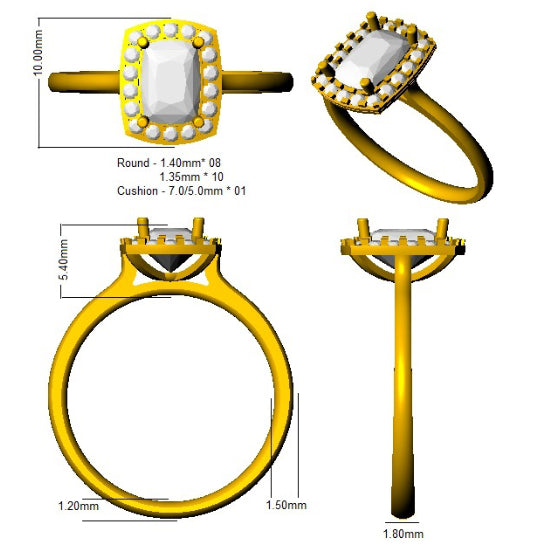 SL8998 — Ring - 9k Yellow Gold detail