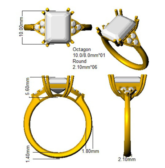 SL9000 — Ring - 9k Yellow Gold detail