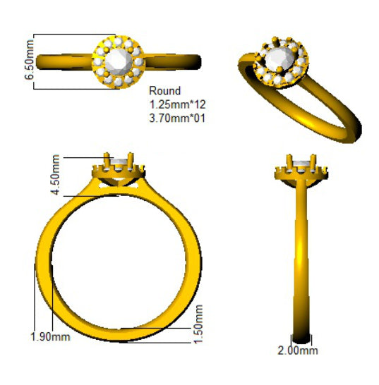 SL9009 — Ring - 9k Yellow Gold detail