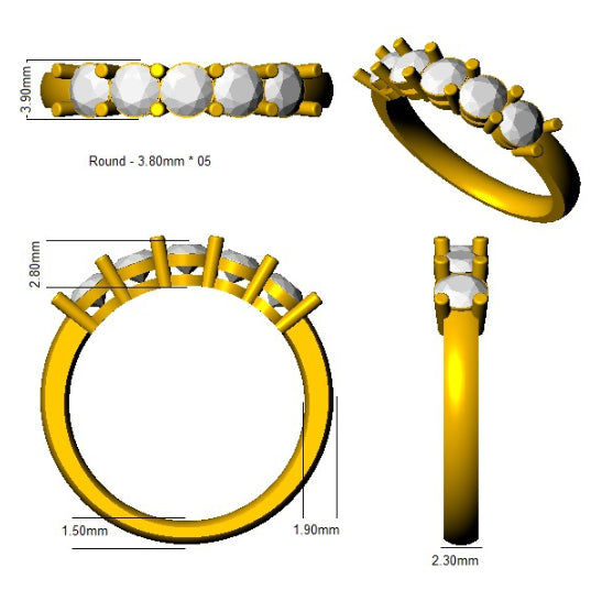 SL9052 — Ring - 18k Yellow Gold detail