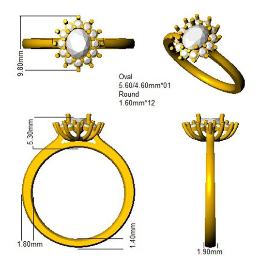 SL9131 — Ring - 18k Yellow Gold detail