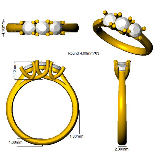 SL9156 — Ring - 9k Yellow Gold detail